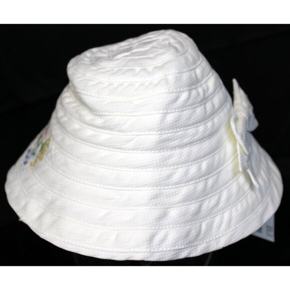 2004 Gymboree Easter Sweet as Sugar Hat S/M Basket Bucket Flowers Bow Embroider - Picture 2 of 6